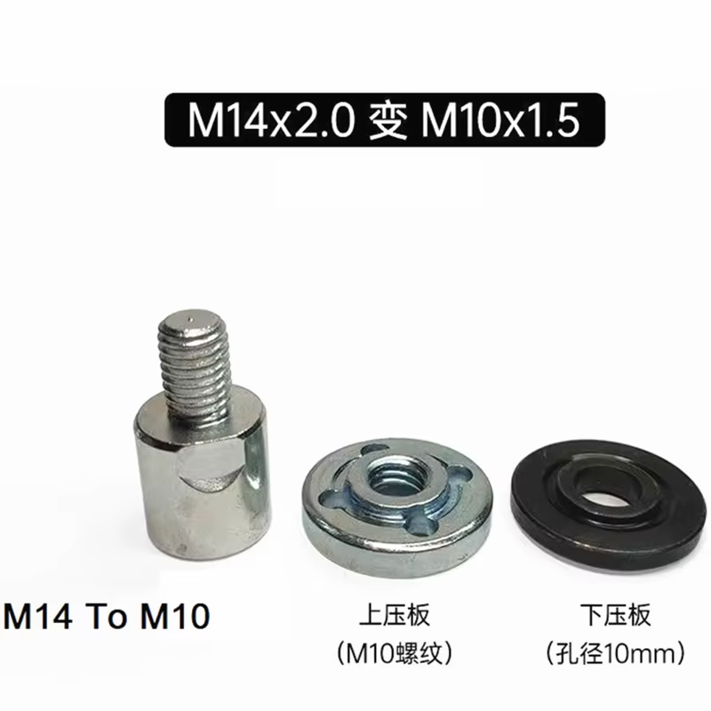 Meuleuse d'angle m14 à m10, adaptateur de convertisseur de filetage, connecteur d'interface, vis, bi