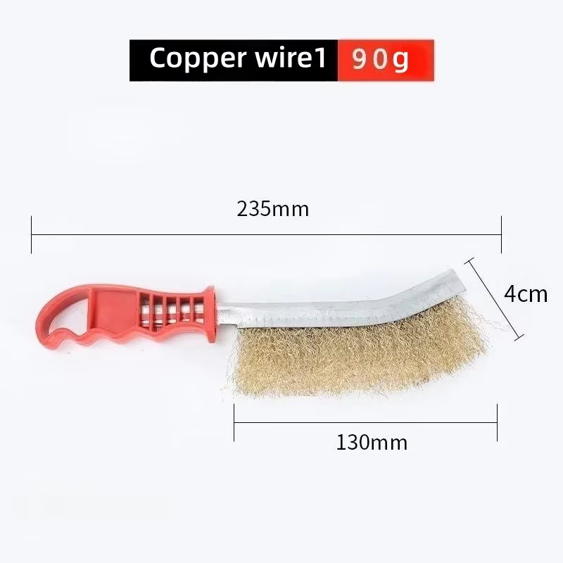 Brosse métallique en fil d'acier plaqué laiton, nettoyeur de gril, brosse métallique en acier inoxyd