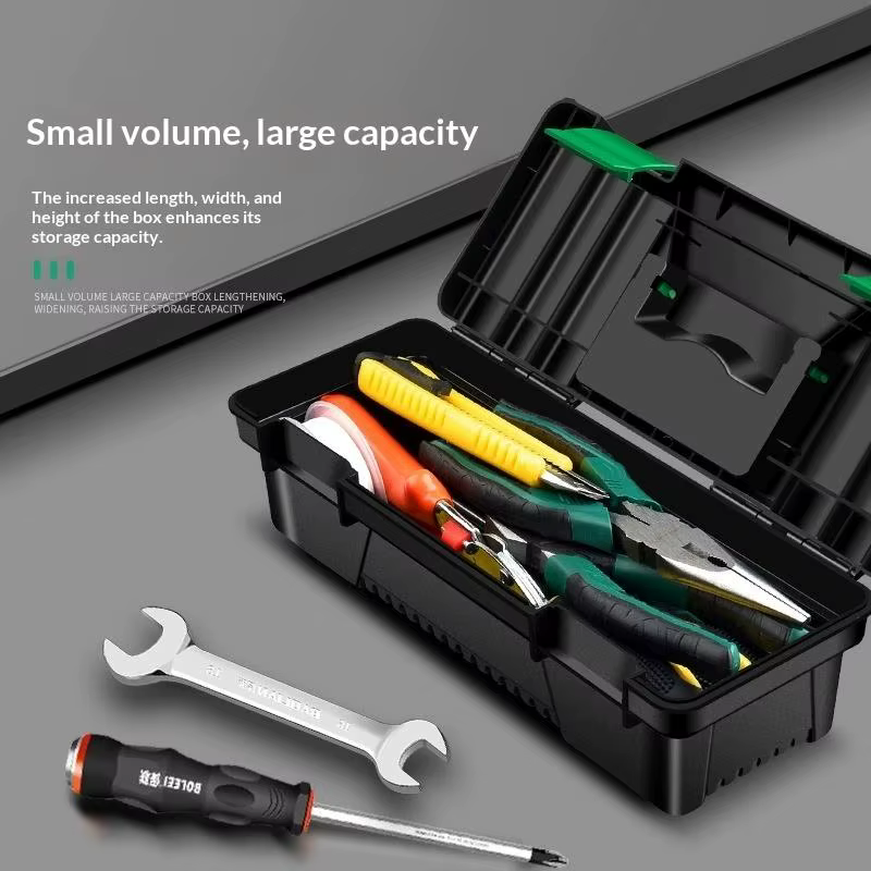 Boîte à outils en plastique de 10 pouces, boîte de rangement pour outils de menuiserie, réparations 