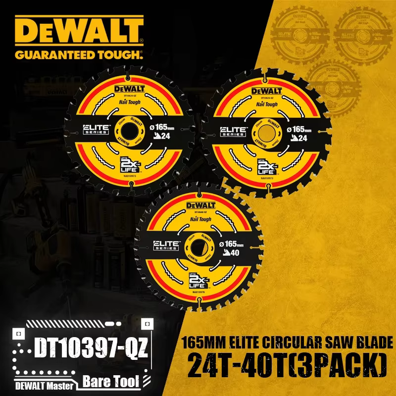 DT10397-QZ DE DÉObFumLame de scie circulaire 165MM SÉRIE D'ÉLITE: ÉLITE Lame de scie circulaire 2x16