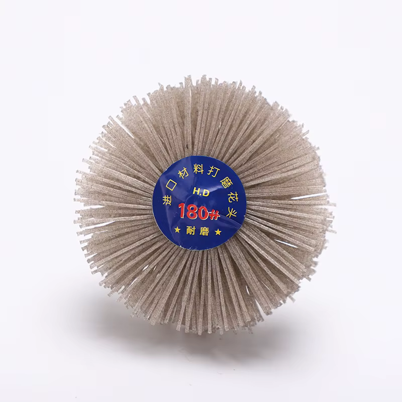 Perceuse en fil abrasif 80mm, roue de meulage en Nylon, brosse de polissage radiale pour meubles en