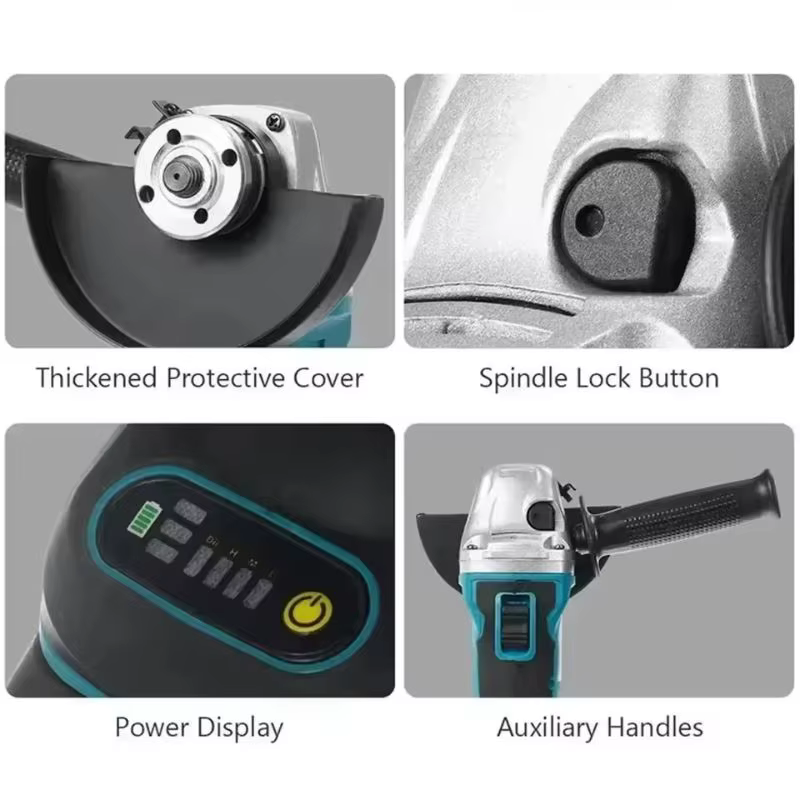 Makita – meuleuse d'angle sans balais DGA404, 125mm, batterie Li-ion, coupe sans fil, polissage, meu