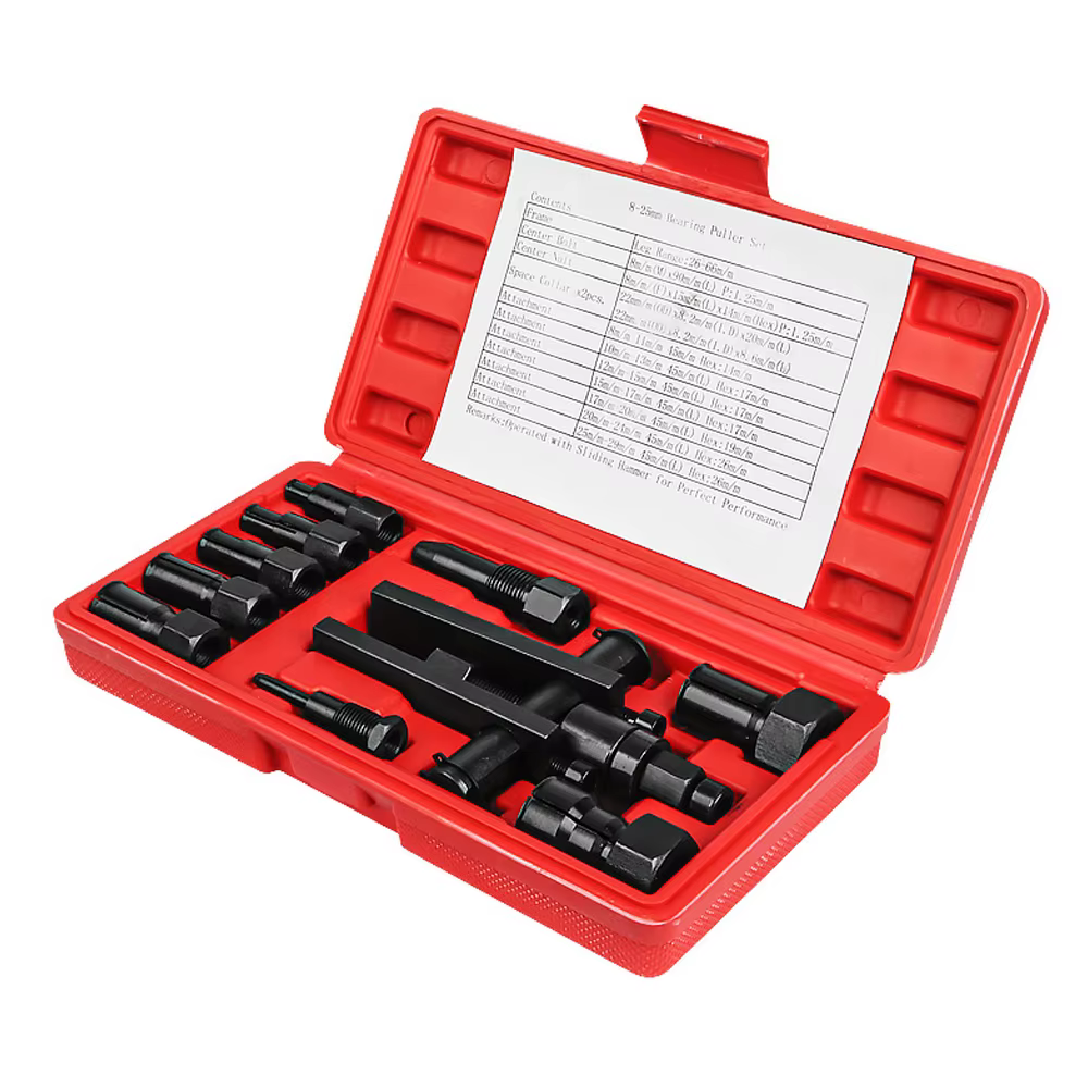 Outil de retrait de roulements, Kit d'extraction de moto, dissolvant de roulements de moto en métal 