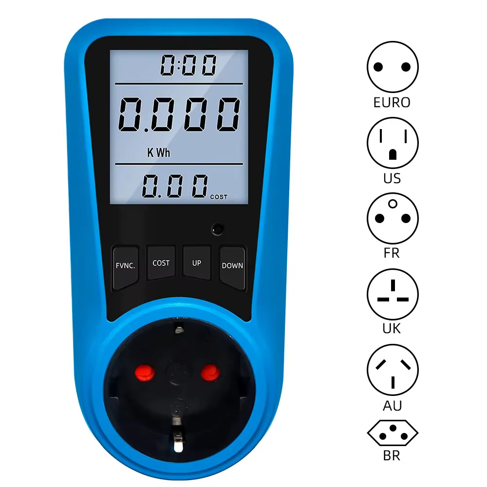 Prise ue compteur de courant numérique voltmètre compteur de puissance ca temps Watt puissance teste
