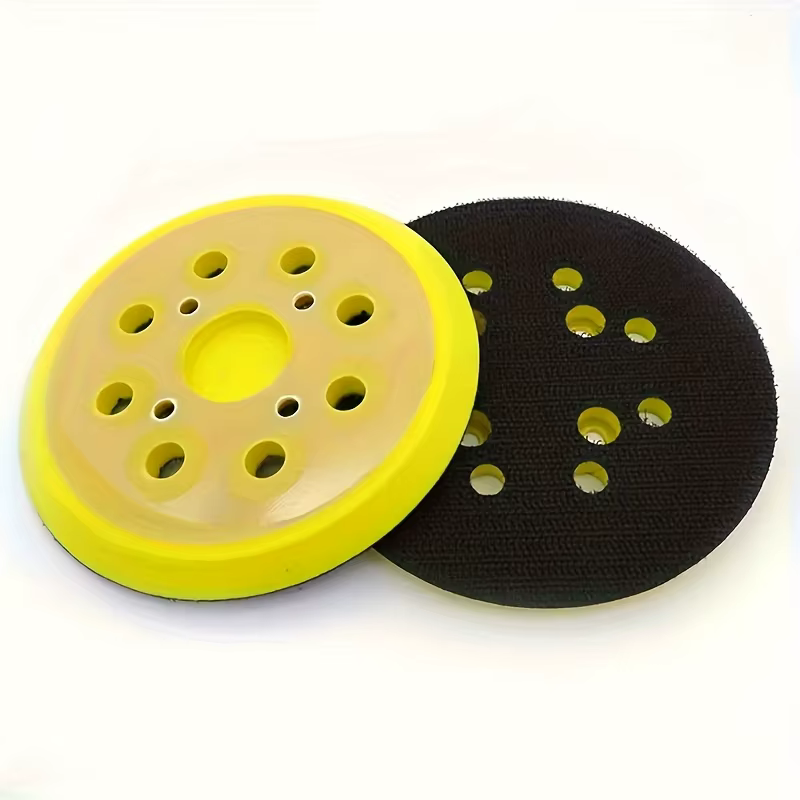 Tampon de remplacement pour ponceuse à support à 8 trous de 5 pouces avec support de fixation à croc