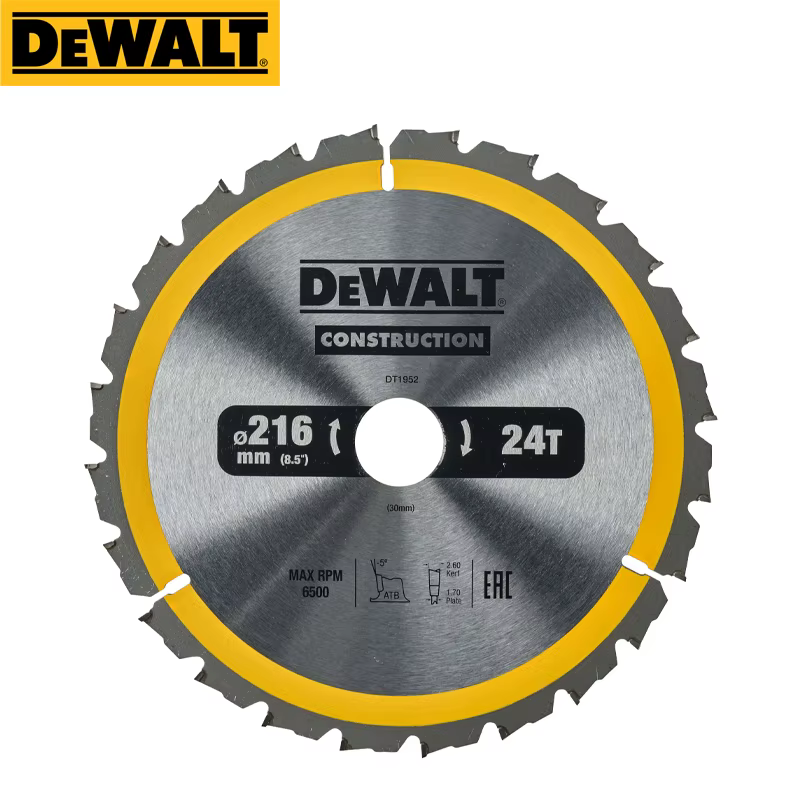 DEobcut-Lame de Scie Circulaire DT1952 à Déchirure Rapide, Accessoires pour Outils Électriques, 216x