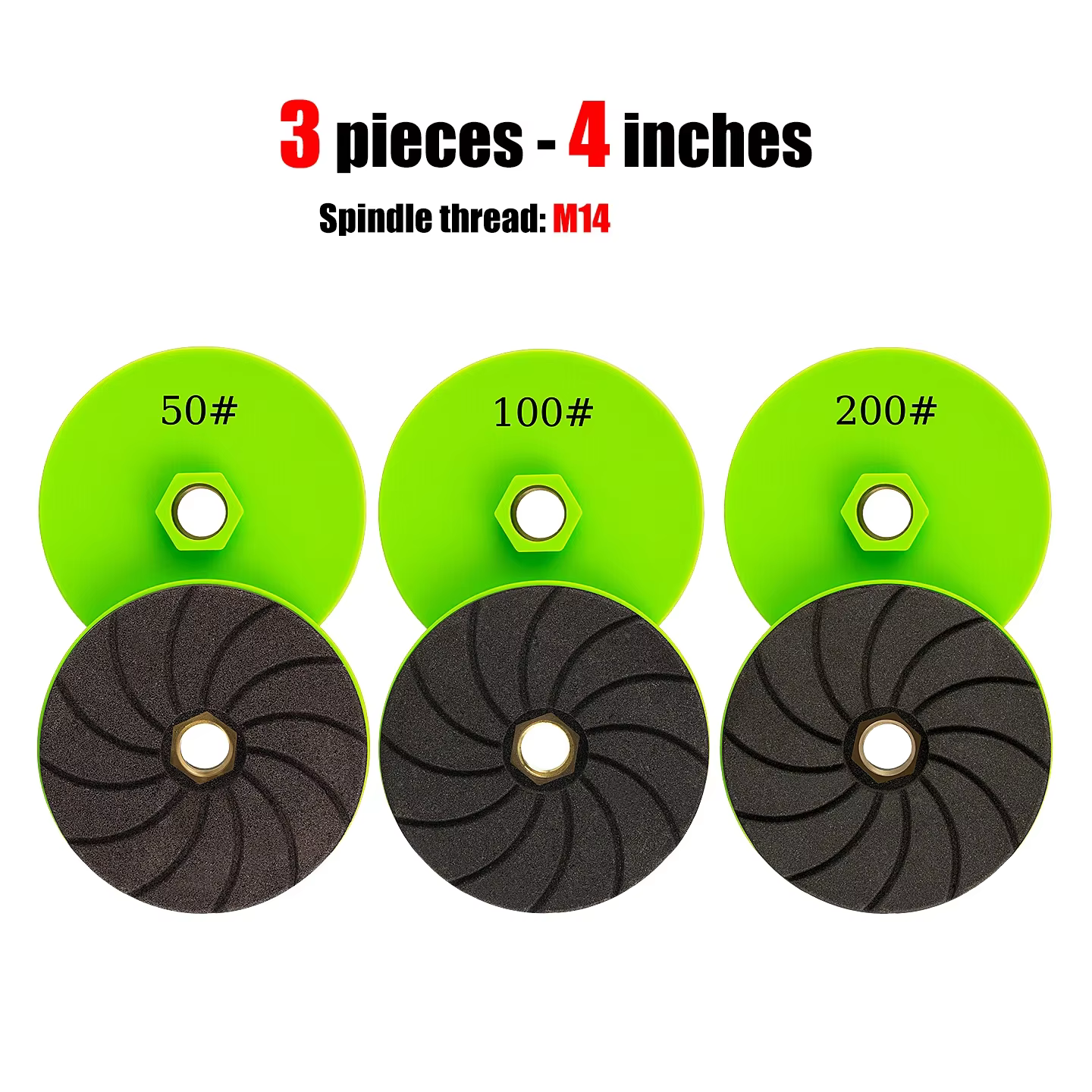 LOZLIN 3 disques diamantés de 4 pouces pour meulage, chanfreinage et polissage – Outil professionnel