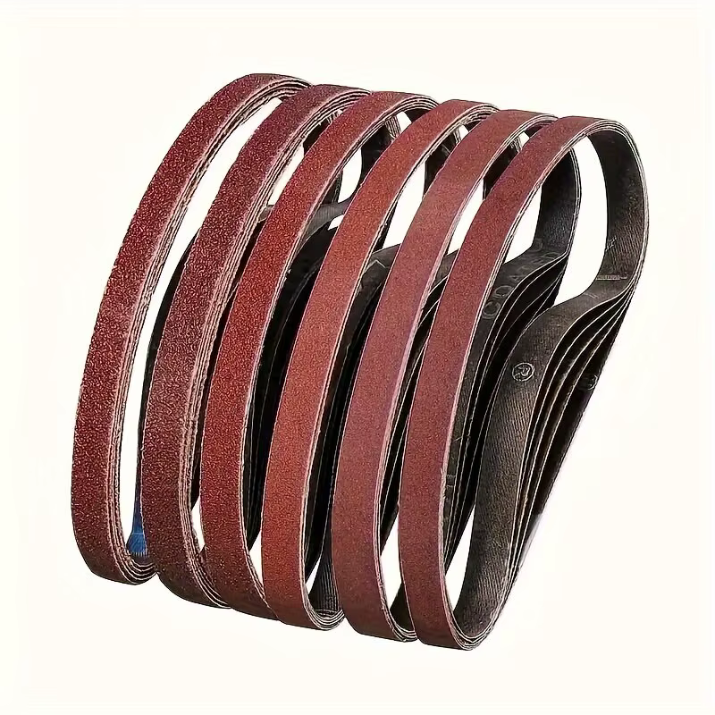 60 bandes abrasives de 13 × 457 mm, grains mixtes 40-240 (10 de chaque), pour ponceuse à bande, trav