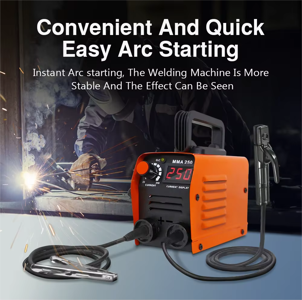 Soudeuse à onduleur Portable ZX7 250A 220V 3.8KW MMA IGBT, Machine à souder à l'arc pour la réparati