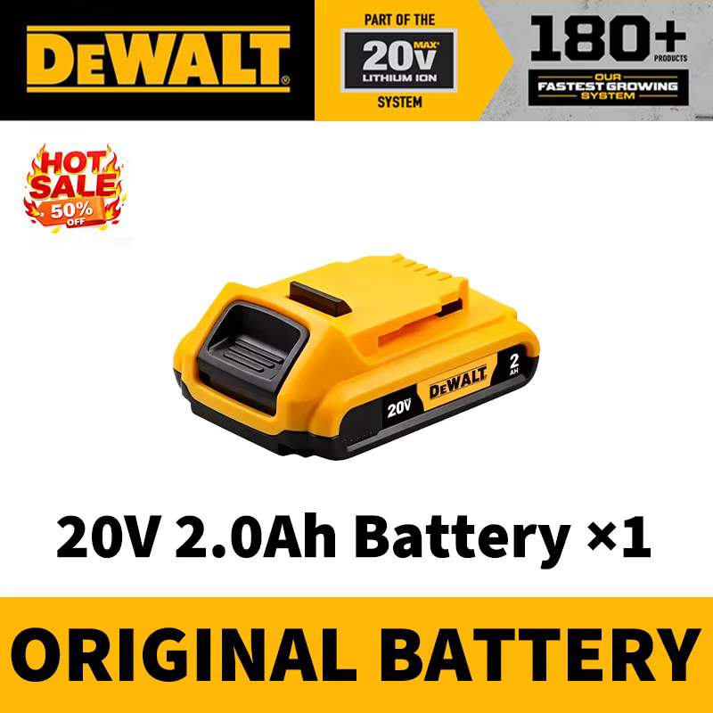 Batterie originale Dewalt 20V MAX 5Ah 6Ah 18650 Batterie d'outillage électrique Li-Ion XR 120W hau
