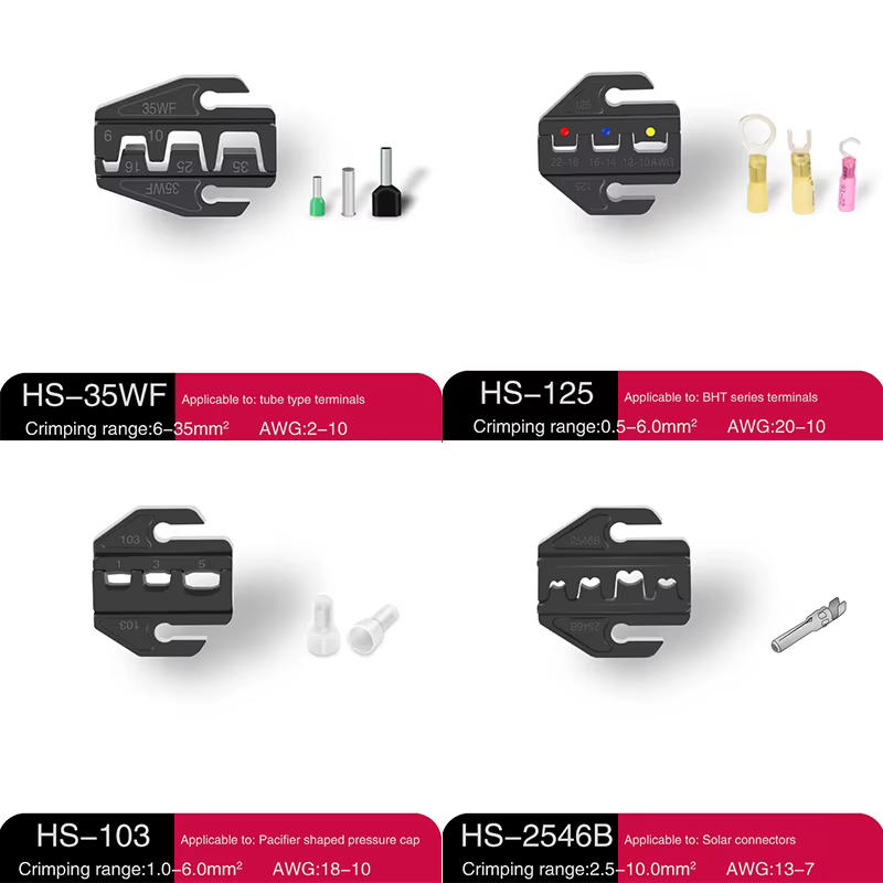 Kit de pinces à sertir pour bornes pré-isolées, couvercle de serrage HS-30J HS-40J/pince à sertir mu