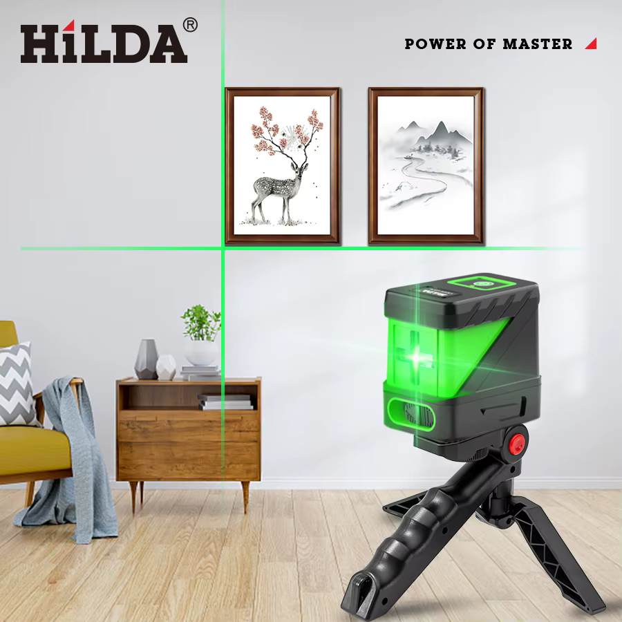 HILDA 2 lignes niveau Laser auto-nivelant faisceaux verts Laser ligne transversale horizontale verti