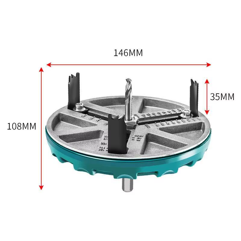 Ouvre-trou universel multifonctionnel réglable, scie cloche pour le travail du bois, lame en acier r
