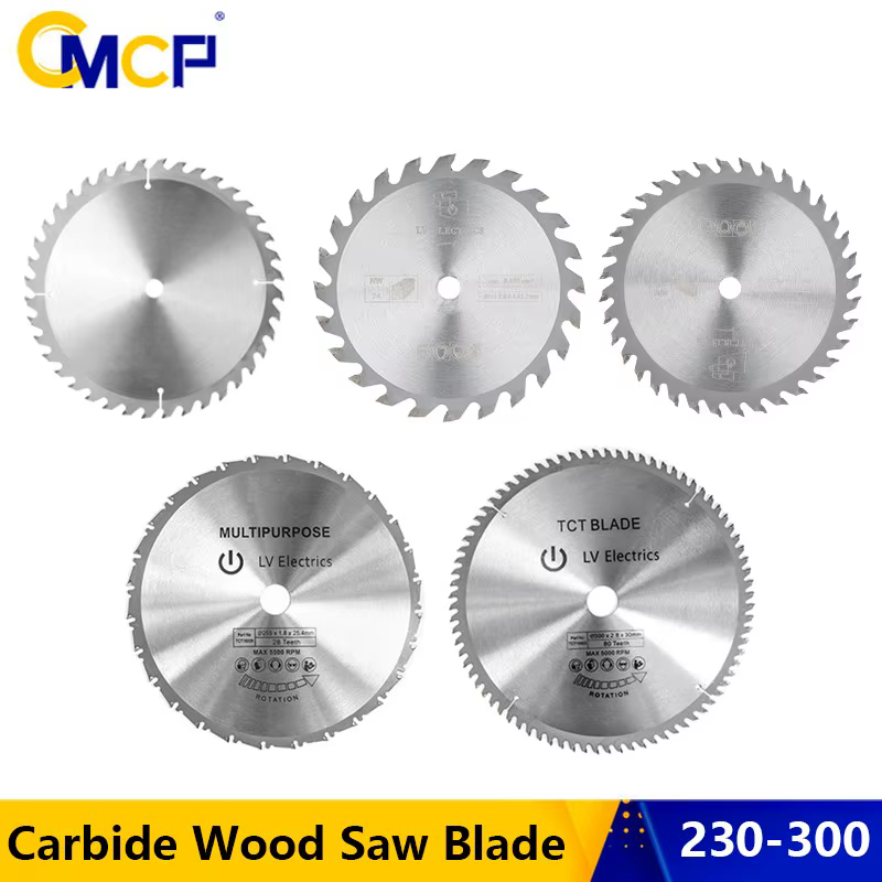CMCP-Lame de Scie Circulaire en Carbure de 230, 235, 250, 254, 255 et 300mm, Disque de Coupe TCT pou