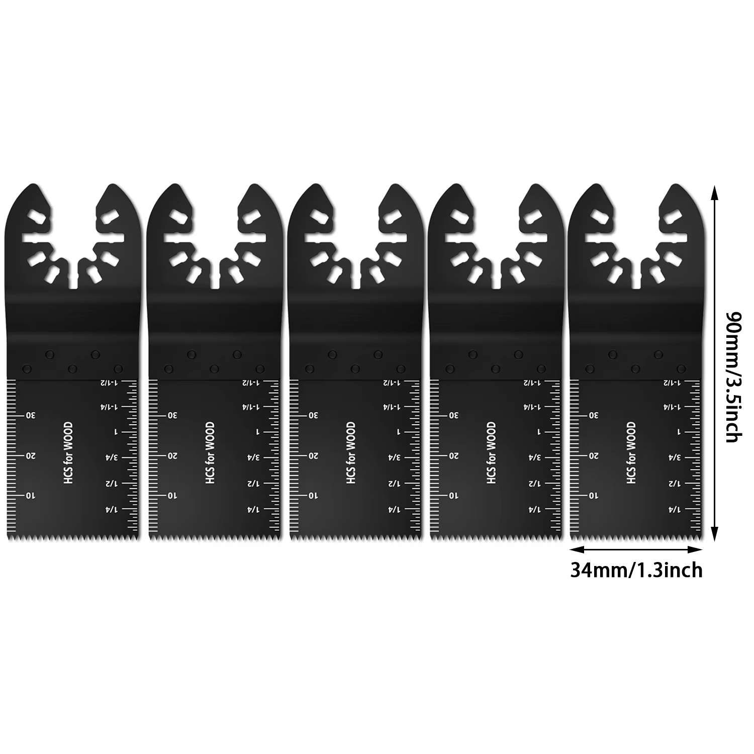 Lames de scie oscillantes multi-outils, en acier à haute teneur en carbone, demi-cercle multifonctio
