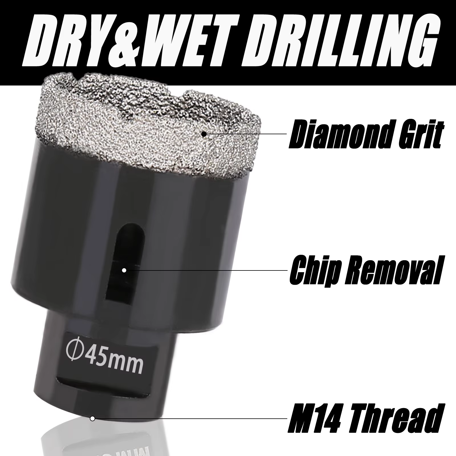 Ouvre-scie cloche pour marbre brasé sous vide sec, proposition de diamant, noyau pour carreaux de cé