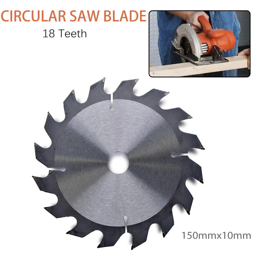 Lame de Scie Circulaire 150x10mm, 18 Dents, Disque de Coupe, Tronçonneuse, Outil Électrique pour Boi