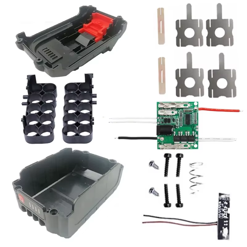 Boîtier de batterie pour outils électriques 5S2P 18V avec BMS, boîte 21V pour meuleuse d'angle élect