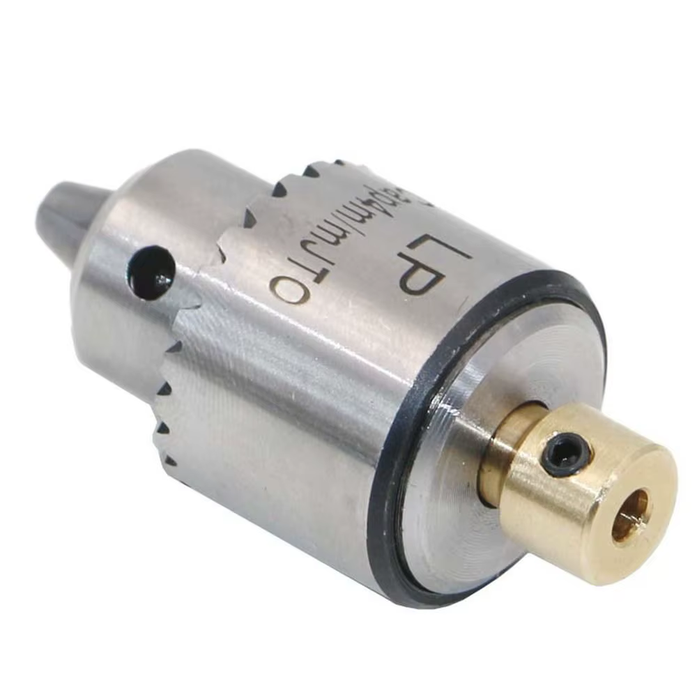 Micro mandrin de perceuse monté sur arbre, micro moteur 0.3-4mm conique avec clé de mandrin 3.17mm e