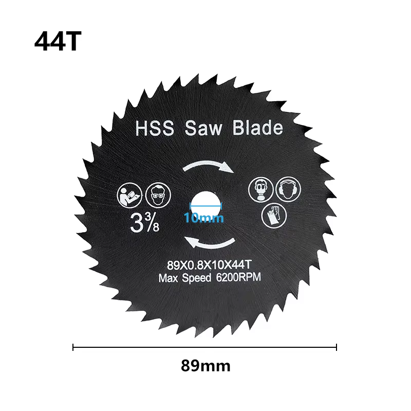 Lame de scie circulaire HSS XCAN 1 pièce 89/115 mm à pointe en carbure, disque de coupe pour bois 44