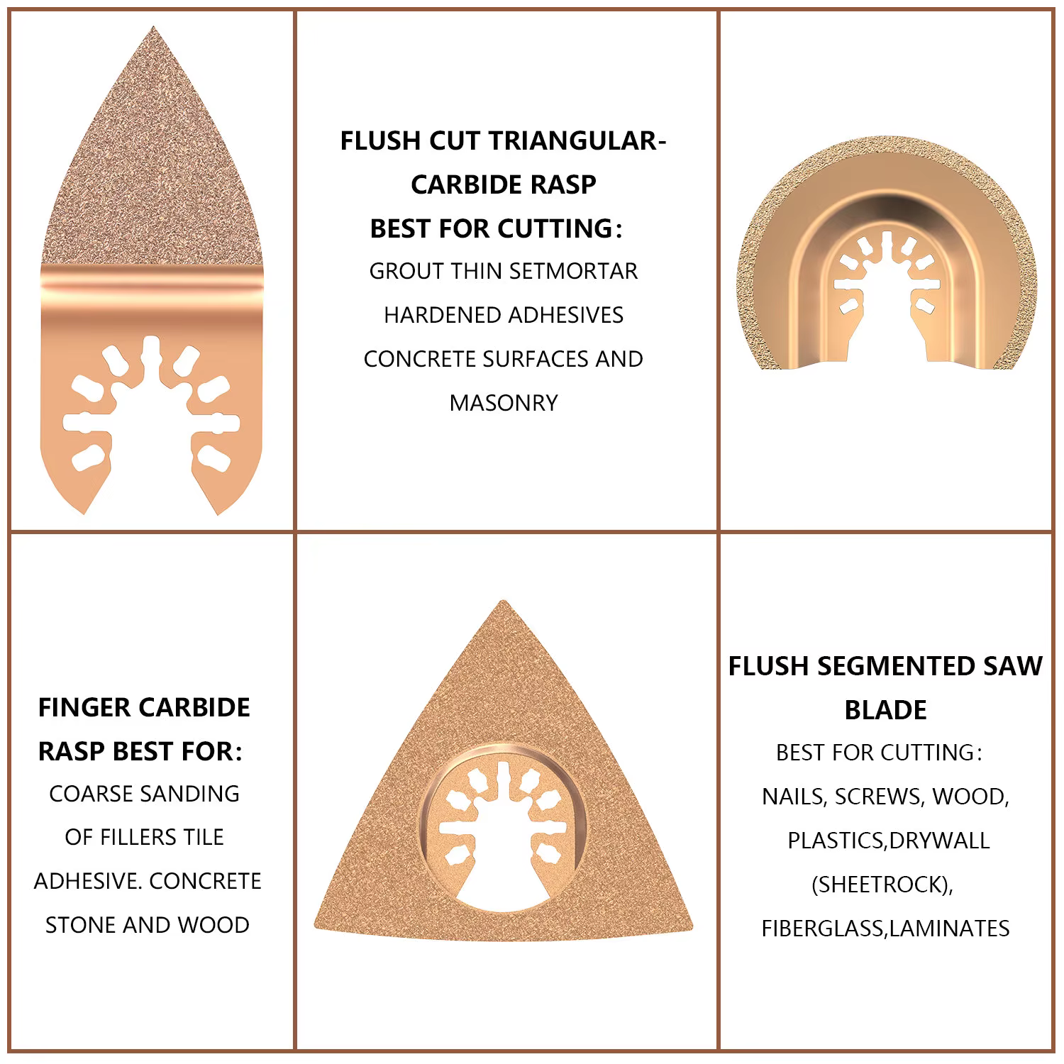 Outil Osccorporelle en Diamant et Carbure pour Changement Rapide, Multi-Outils, pour Carrelage, Béto