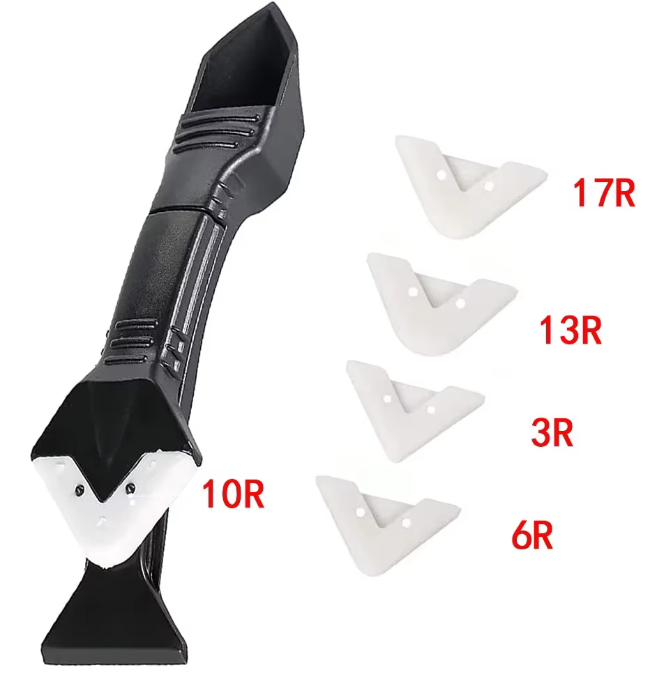 Spatule en Silicone 5 en 1, outil de nettoyage de vitres, dissolvant lisse, raclette, organisateur d