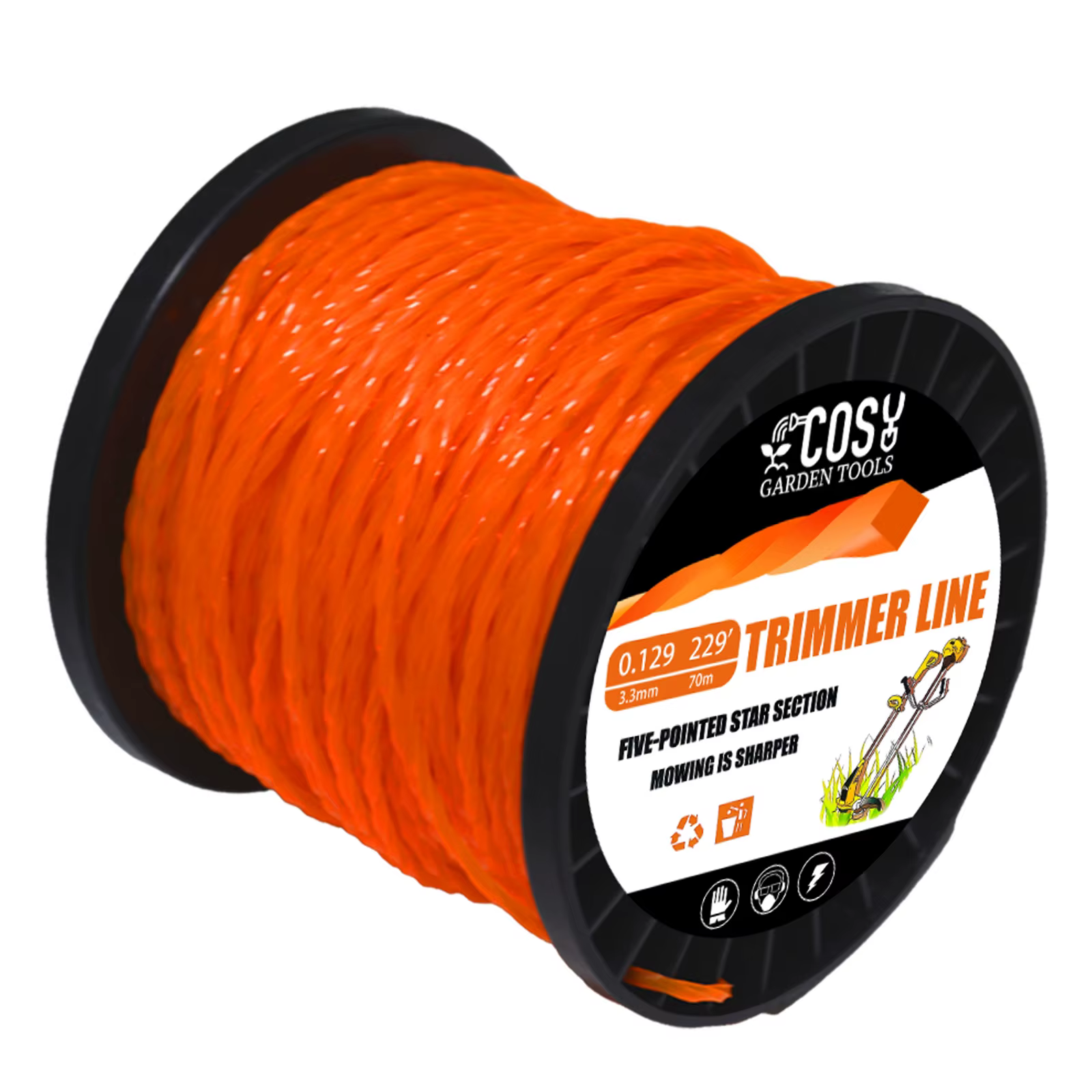 Ligne de débroussailleuse COSY2.0/2.4/2.7/3.3/4.0mm, spirale, enge, remplissage 2,4, ULnylon, pour t
