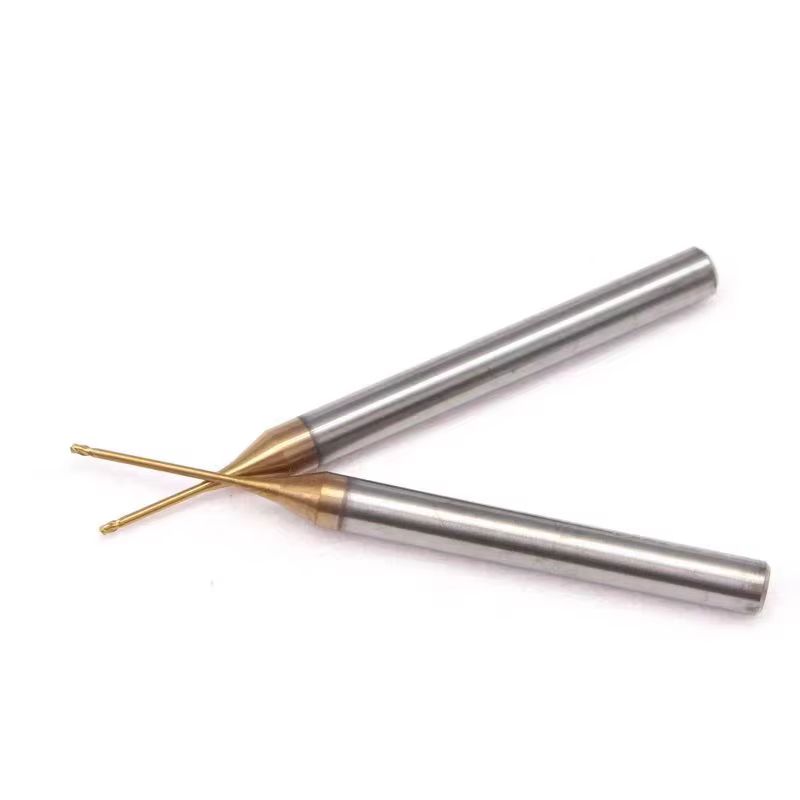 0.6MM 0.7MM 1MM 1.5MM 2MM 3MM 0.8MM 4MM HRC60 2/4 cannelures CNC carbure col Long fraises plates fra