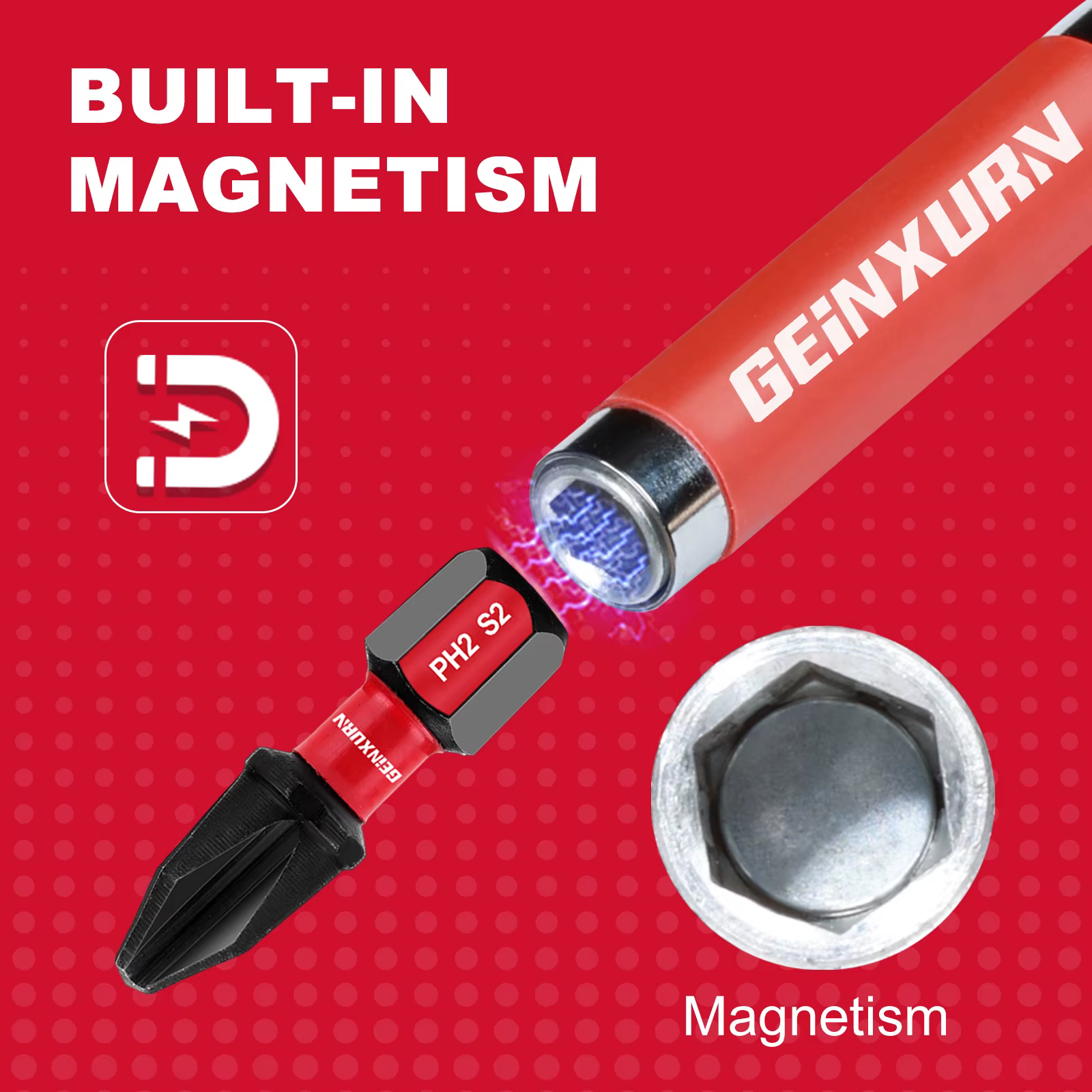 Guide d'entraînement Geinxurn avec manchon rétractable (3,15") et embout de tournevis, support de po