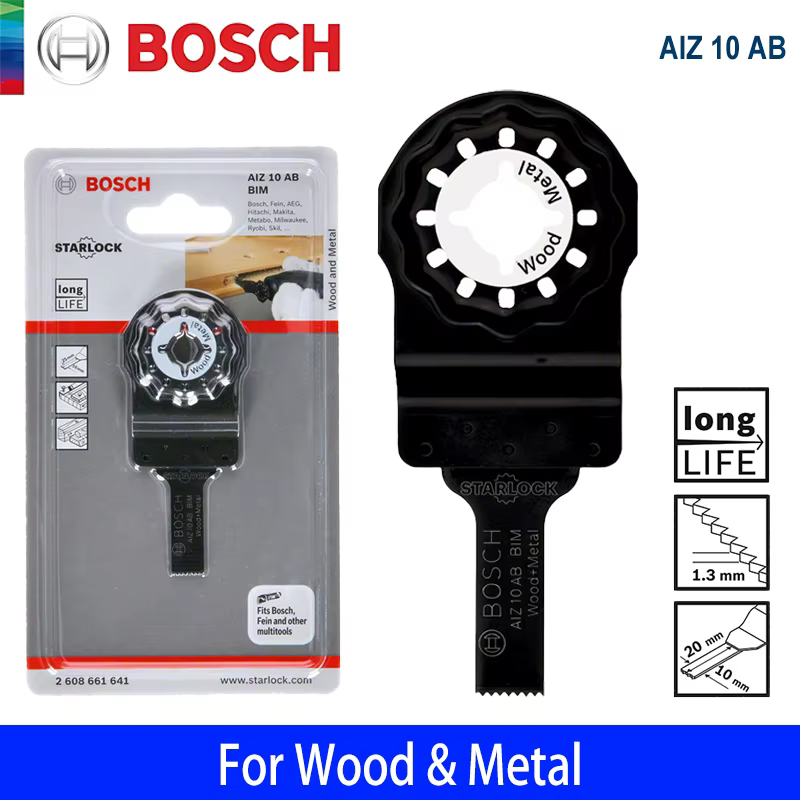 Bosch-Lame de Scie Oscillante Starlock AIZ 10 AB, Accessoires pour Bois et Métal, Outil Électrique d