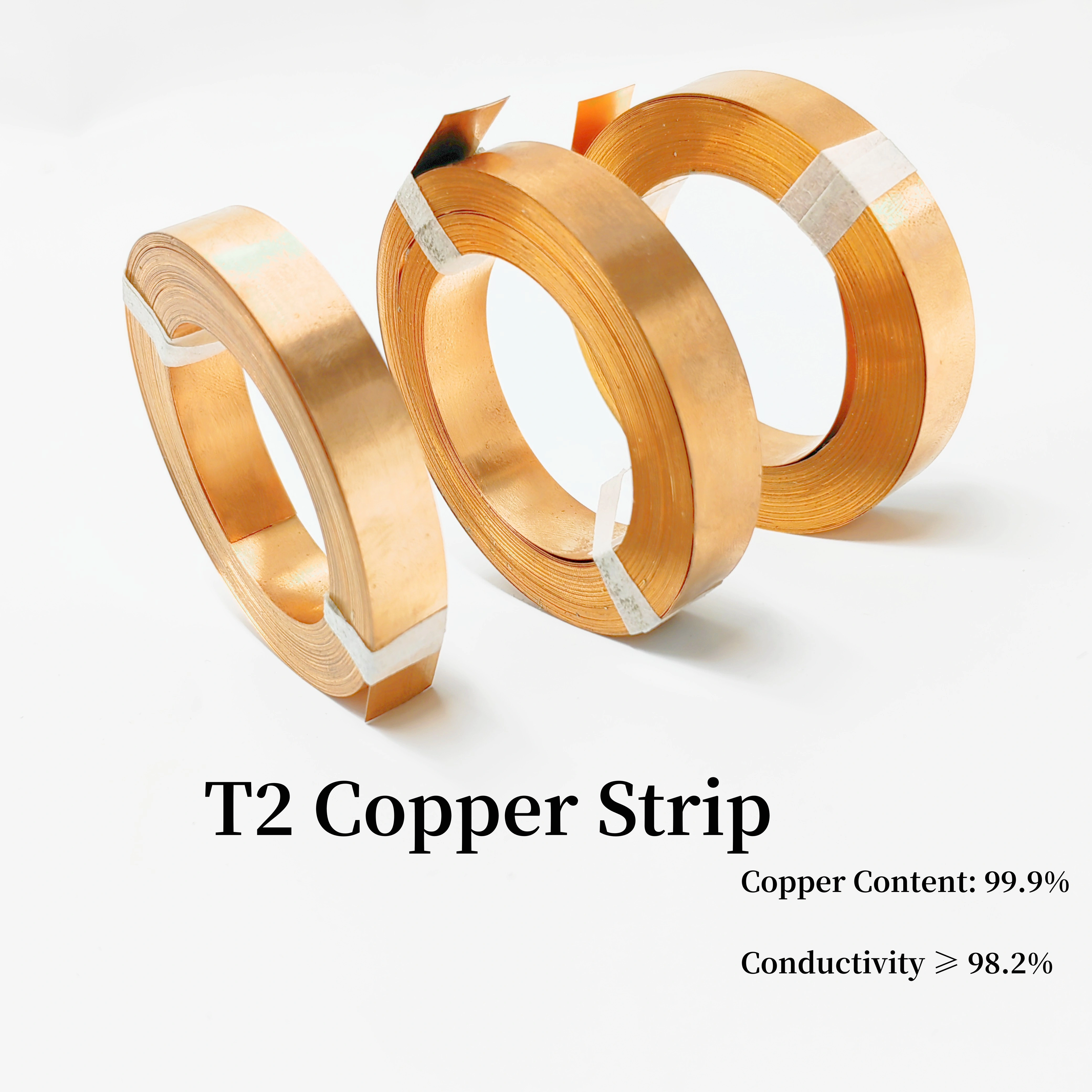 99.99% cuivre pur 5 mètres haute pureté T2 bande de cuivre sangle pour 18650 21700 connexion de batt