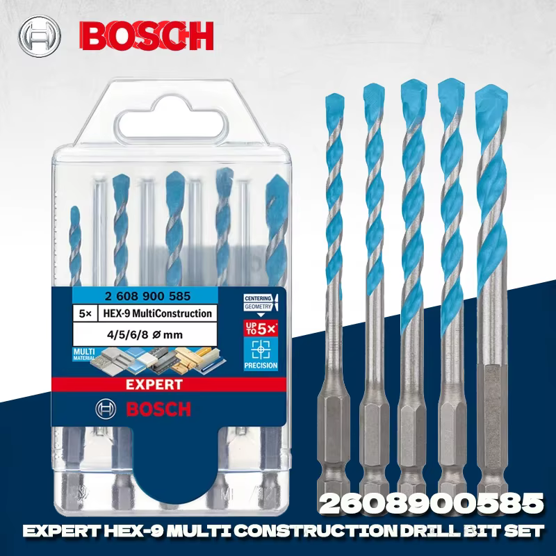 Jeu de forets multi-usage Bosch Expert, tige hexagonale, tailles variées pour le perçage du céramiqu