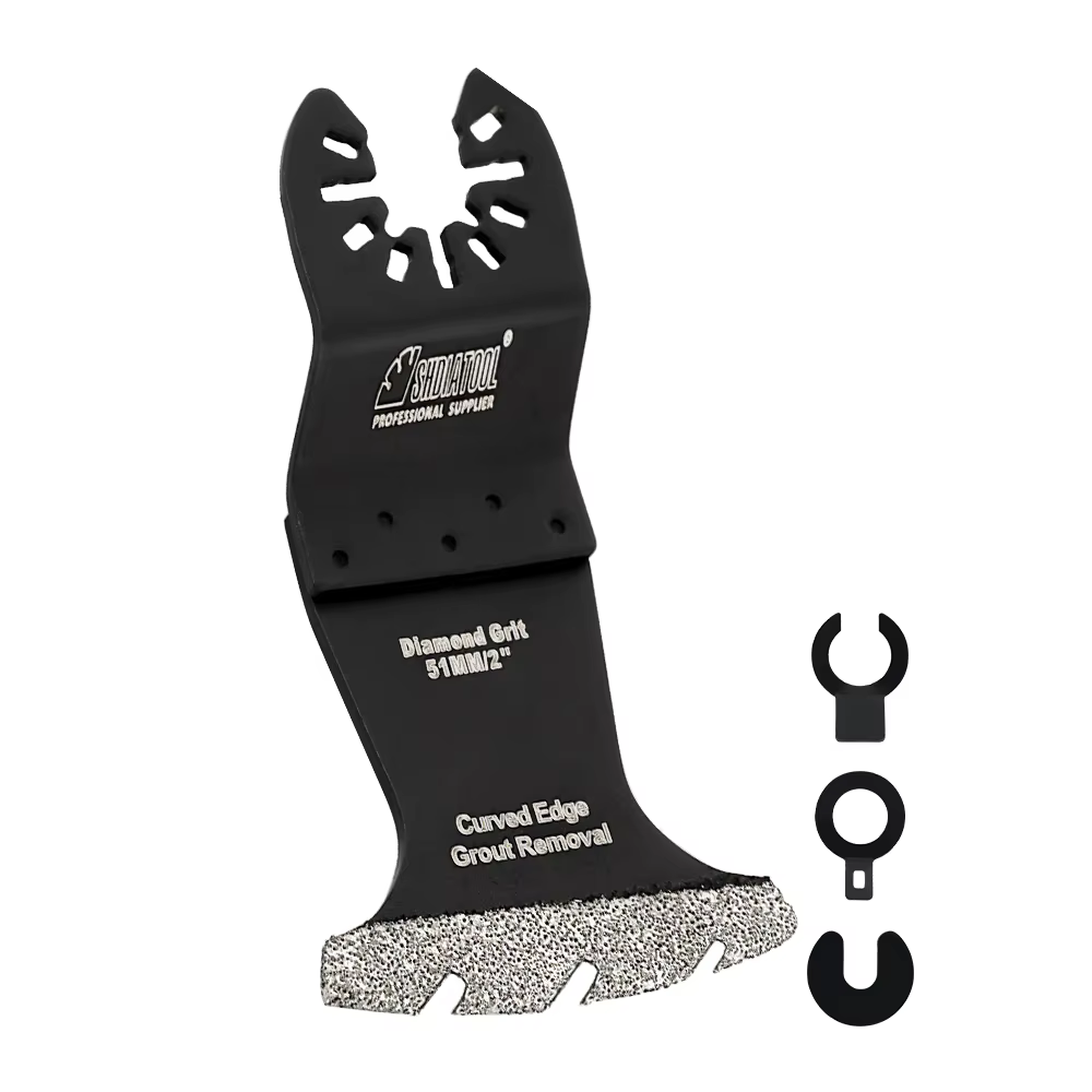 Lames de scie oscillantes diamantées SHDIATOOL 51 mm à bord incurvé, lame multi-outils universelle p
