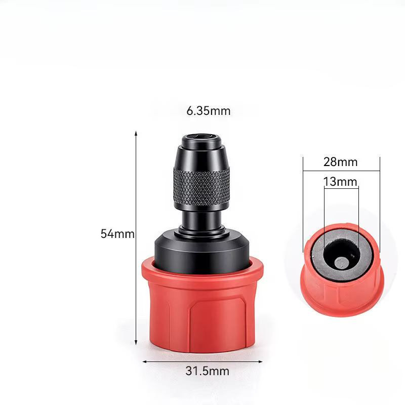 Mandrin de conversion à dégagement rapide pour embouts hexagonaux de 6,35 mm, compatible avec les pe