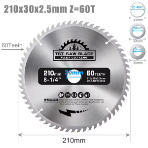 HAMPTON Lame de Scie Circulaire Diamètre 210mm Dents 24T 48T 60T 80T Bois Disque De Coupe Carbure Po