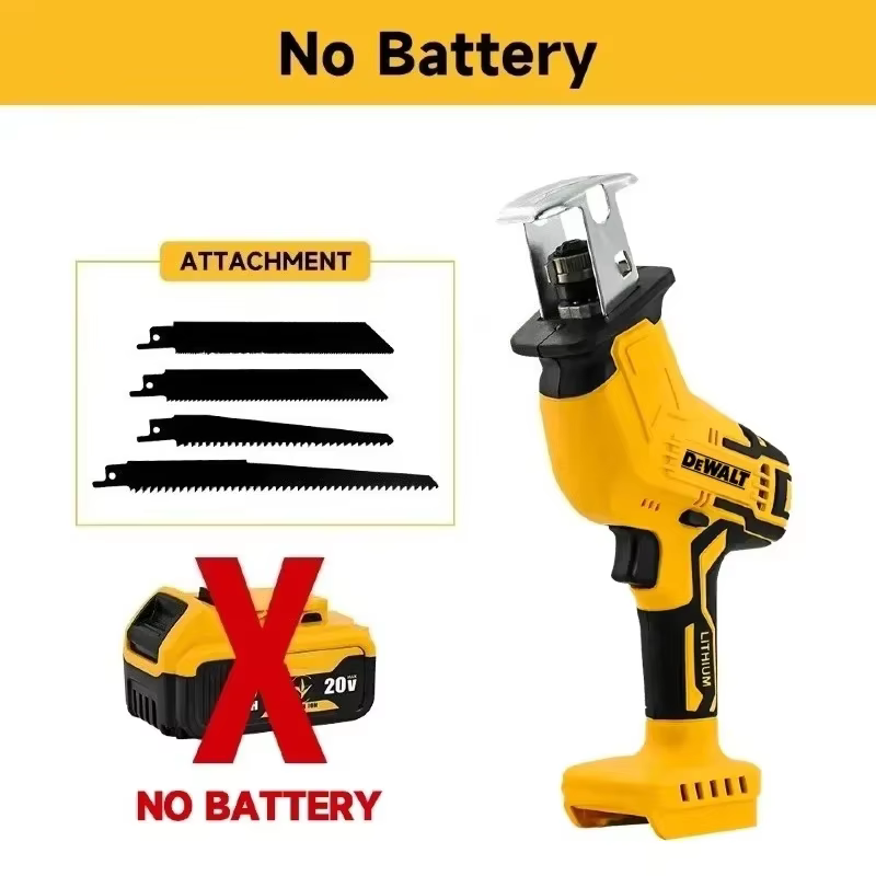 Scie alternative électrique sans fil Dewalt 2800RPM, sans balais, multifonctionnelle, pour couper le