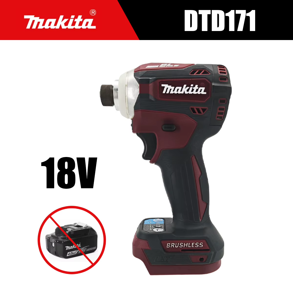 Perceuse-visseuse électrique sans fil compacte Makita DTD171, visseuse rechargeable, outil de bricol