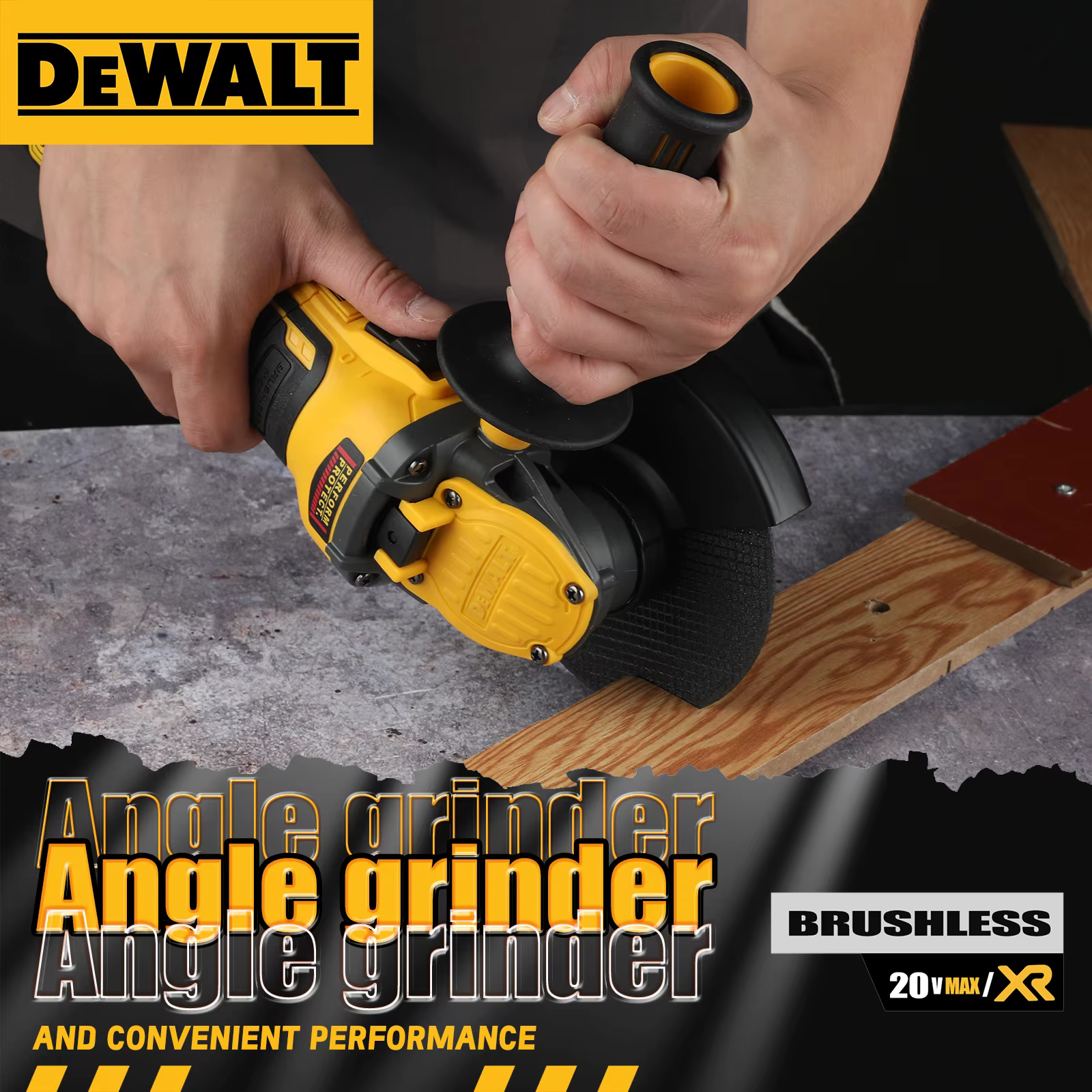 DEWALT DCG409 125mm meuleuse d'angle à tête plate Machine-outil nue Machine de découpe 20v meuleuse 