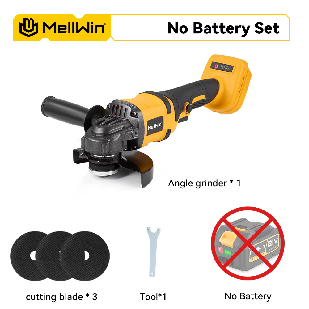 MELLWIN 125MM meuleuse d'angle électrique sans brosse M14 sans fil métal bois meulage polissage outi