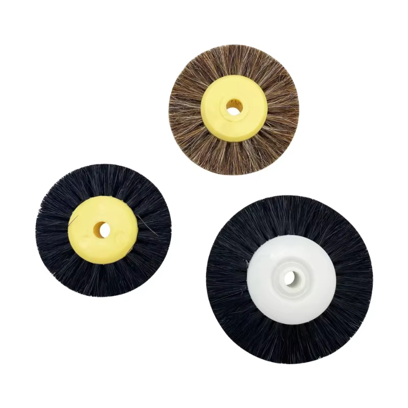 Ensemble de 5 brosses de polissage, 52mm, poils noirs et bruns, brosse Abrasive de polissage avec Ce