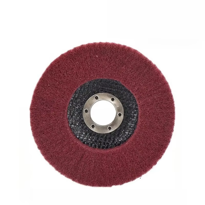 Disque de roue de polissage à lamelles Non tissées pour meuleuse d'angle, meule rotative en métal et