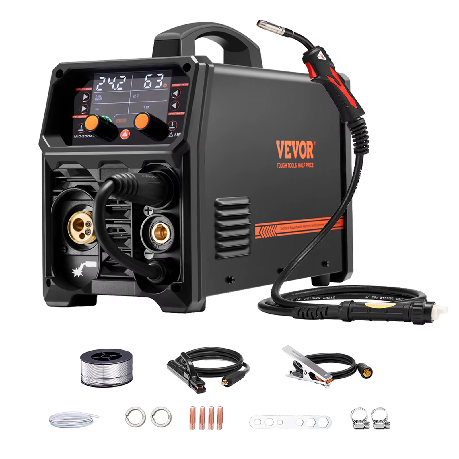 SucceBuy 5 en 1 soudeuse MIG 200Amp Pluse Mig Machine de soudage gaz MIG/Flux Core MIG/Stick/ascense