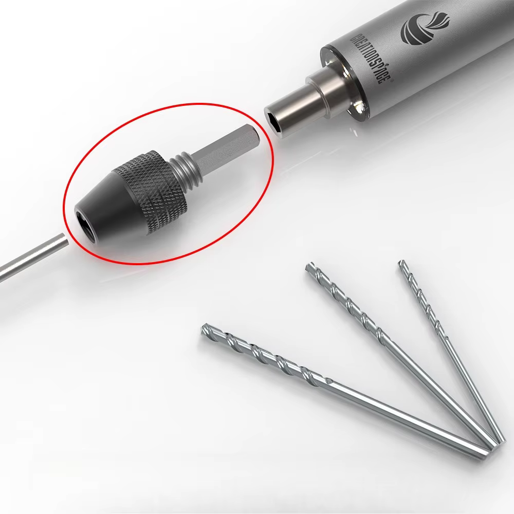 1.5-2.5mm changement rapide poignée hexagonale trois mâchoires auto centrage foret hélicoïdal mandri