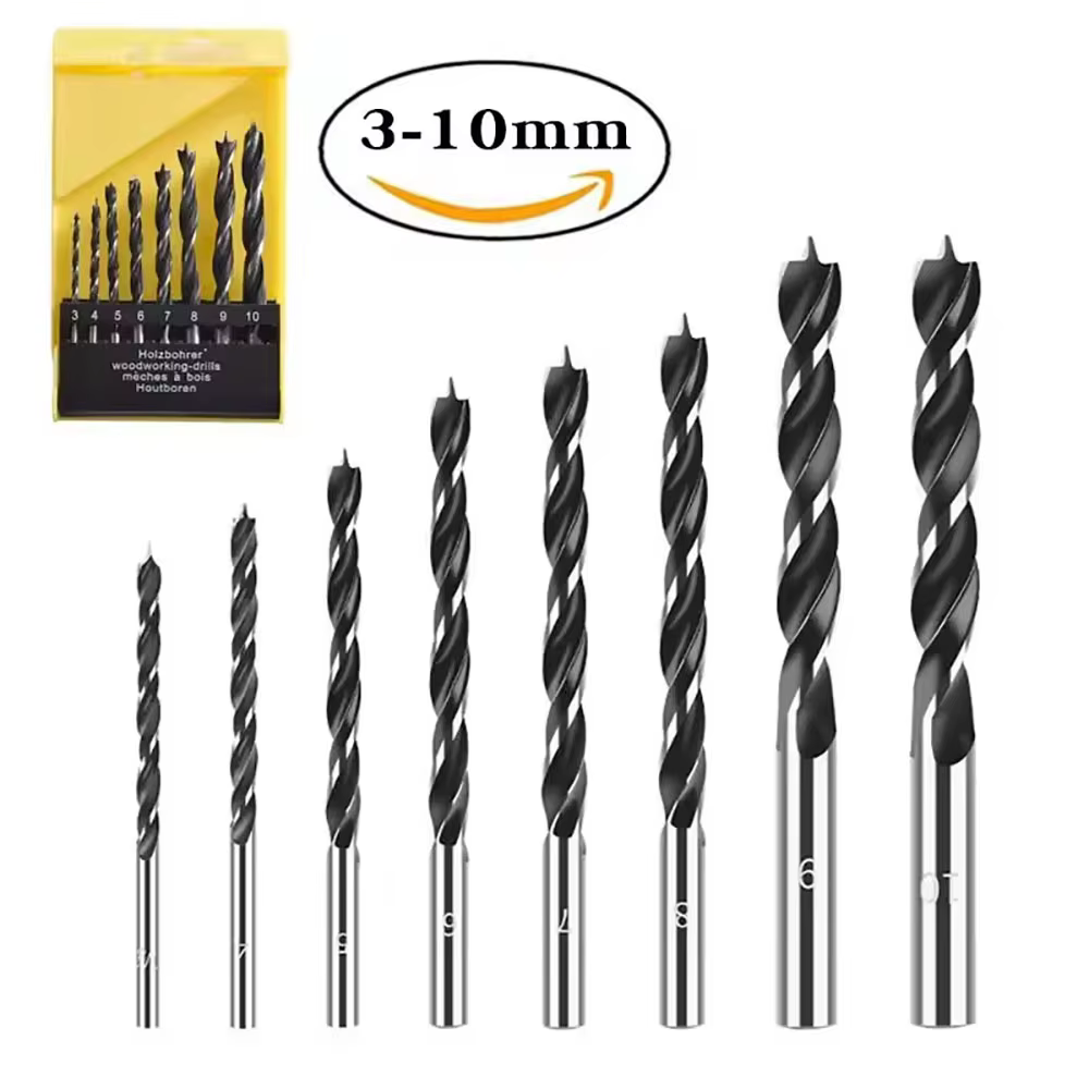 Perceuse de menuiserie à trois pointes de 3 à 10mm, perceuse à branche DC, foret électrique, outil d