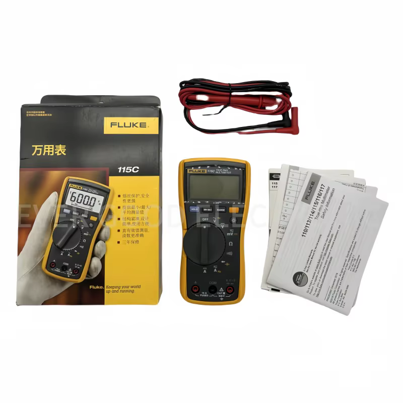 Fluke 115 115C F115C testeur multimètre True RMS multimètre de champ numérique rétro-éclairage Profe