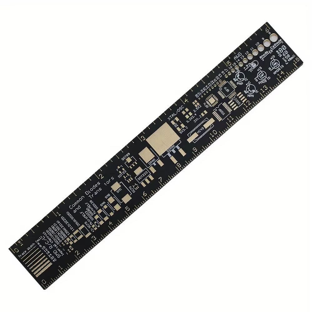 Règle de mesure multifonctionnelle pour PCB de 15 cm/20 cm/25 cm, pour composants de résistance, con