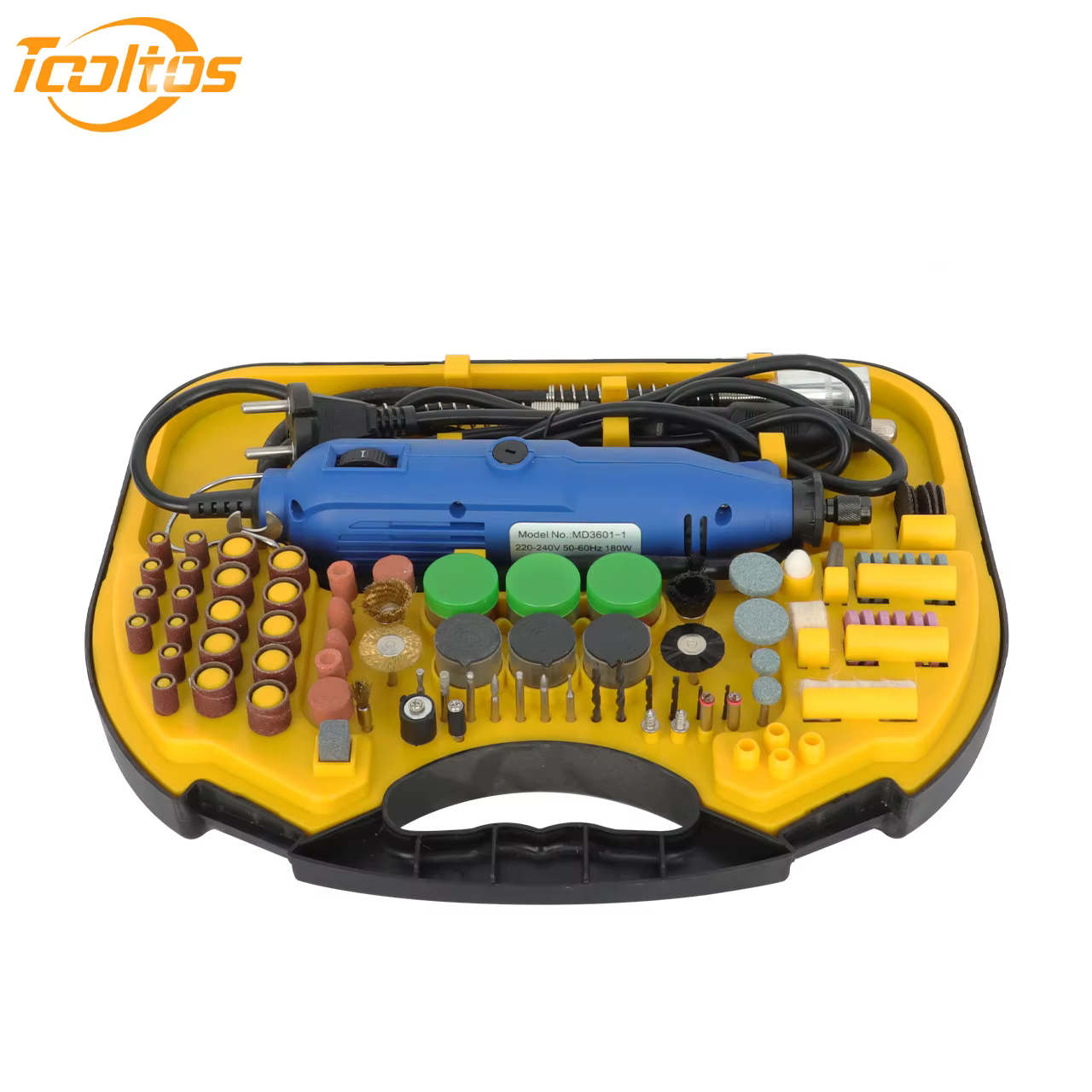 TOOLTOS Kit d'outils rotatifs à vitesse variable 211 pièces, mini-meuleuse électrique pour le poliss