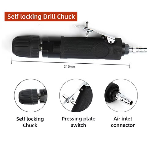 Perceuse à Air pneumatique 3/8 '', perceuse à Air, pistolet de forage droit, perceuse, outil, Machin