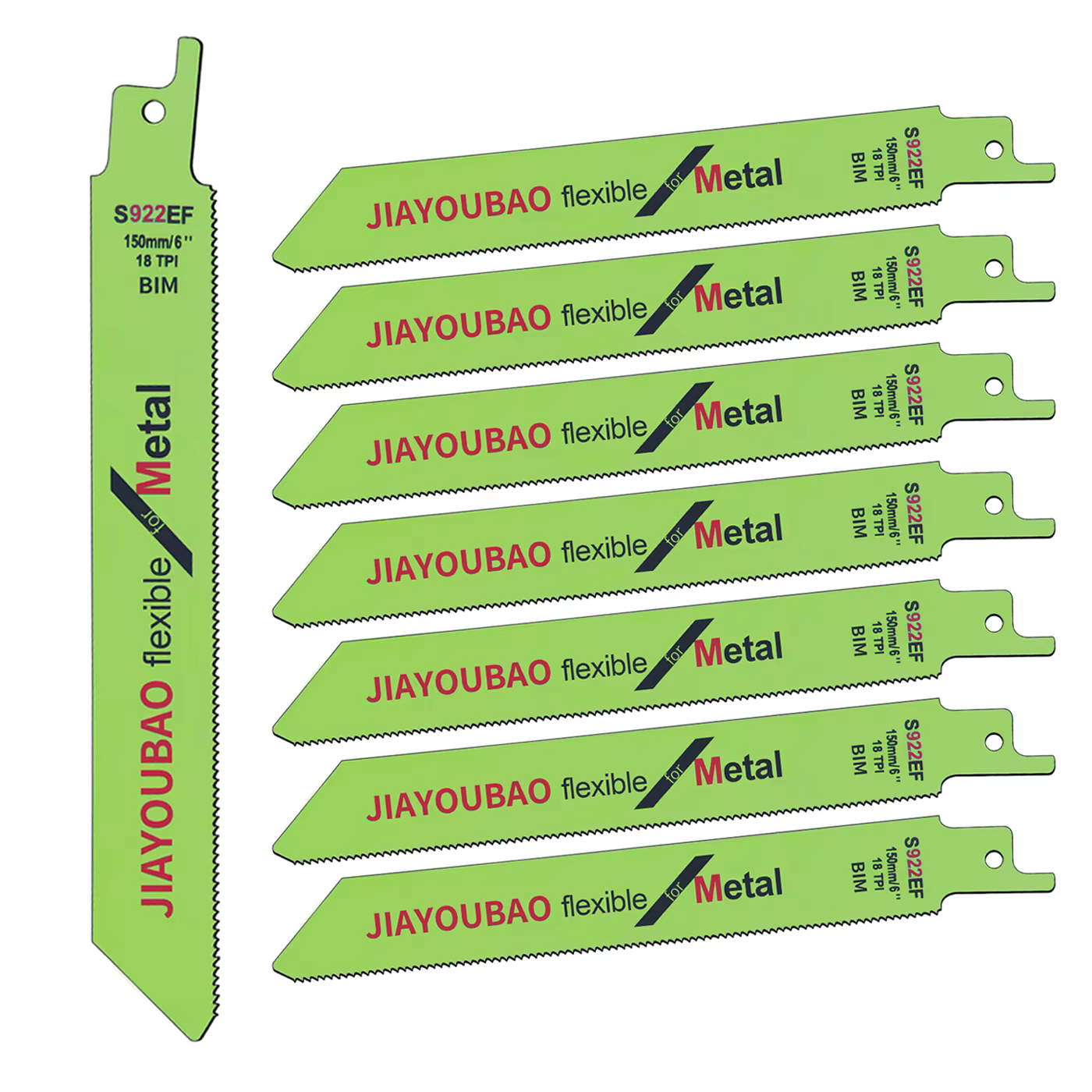 Lames de scie alternative flexibles pour coupe de métal, 6 pouces, 18TPI, pour coupe droite rapide d