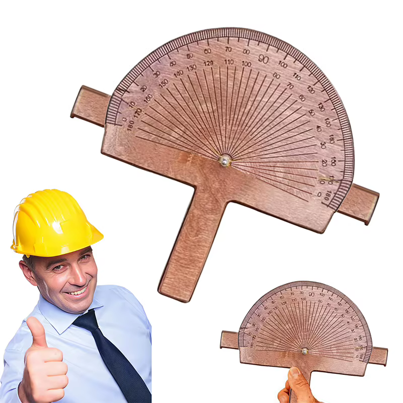 Chercheur d'angle de précision – Outil de mesure d'angle en bois de bouleau artisanal, Outil de mesu
